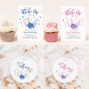 Bowling Boy Birthday Party Strike Up Some Fun Invitation