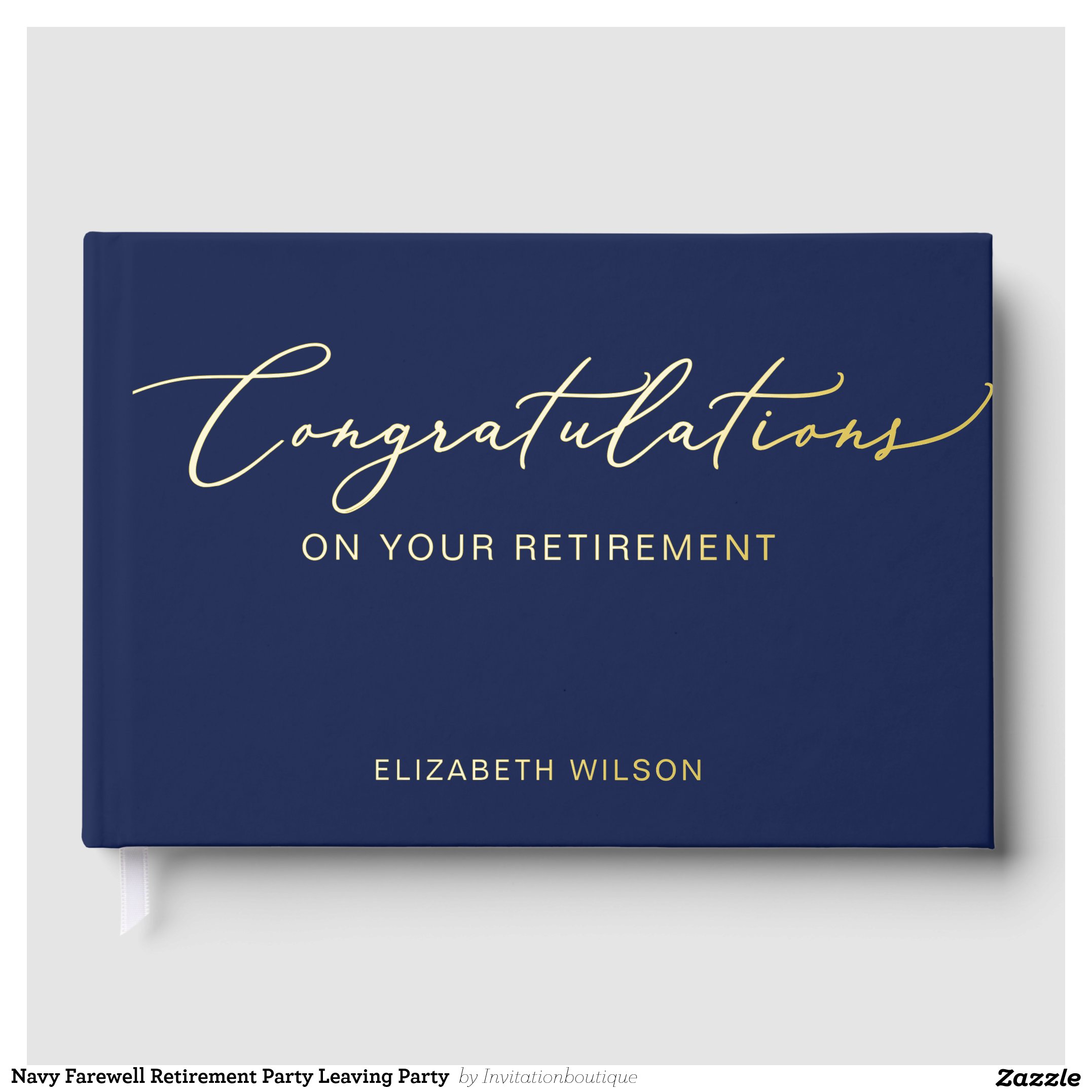 Navy Farewell Retirement Party Leaving Party Foil Guest Book