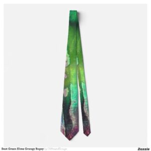 Snot Green Slime Grungy Bogey Neck Tie