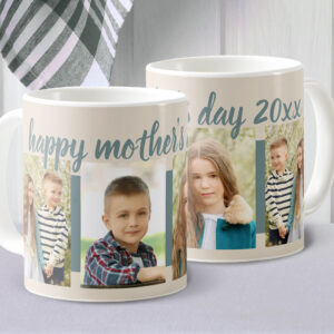 Happy Mothers Day Editable Year 4 Photo Cream Coffee Mug