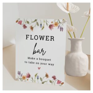 Wildflower Flower Bar Flower Station Sign