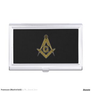 Freemason (Black & Gold) Business Card Case