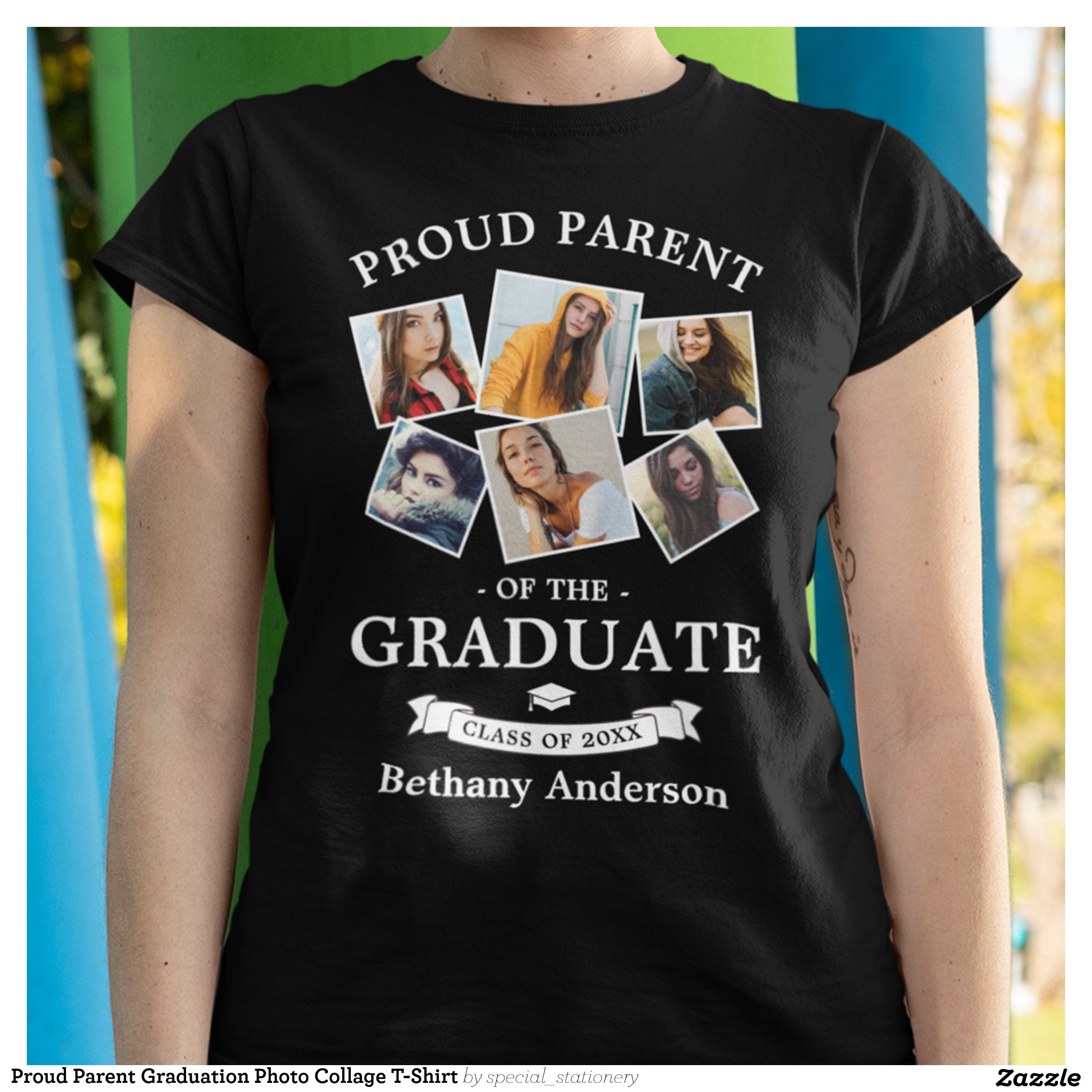 Proud Parent Graduation Photo Collage T-Shirt