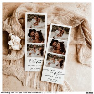 Photo Strip Save the Date, Photo Booth Invitation