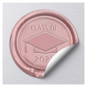 Rose Gold Graduation Cap Class of 202X Wax Seal