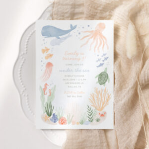 Under the Sea Kids Birthday Party Invitation