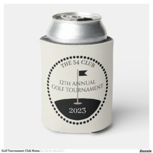 Golf Tournament Club Name Can Cooler