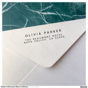 Modern Minimalist Return Address Rubber Stamp