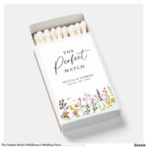The Perfect Match Wildflowers Wedding Favor
