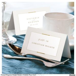Framed Elegance Simple Modern Foldable Place Card