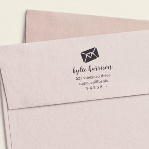 Sealed With a Kiss Return Address Self-inking Stamp