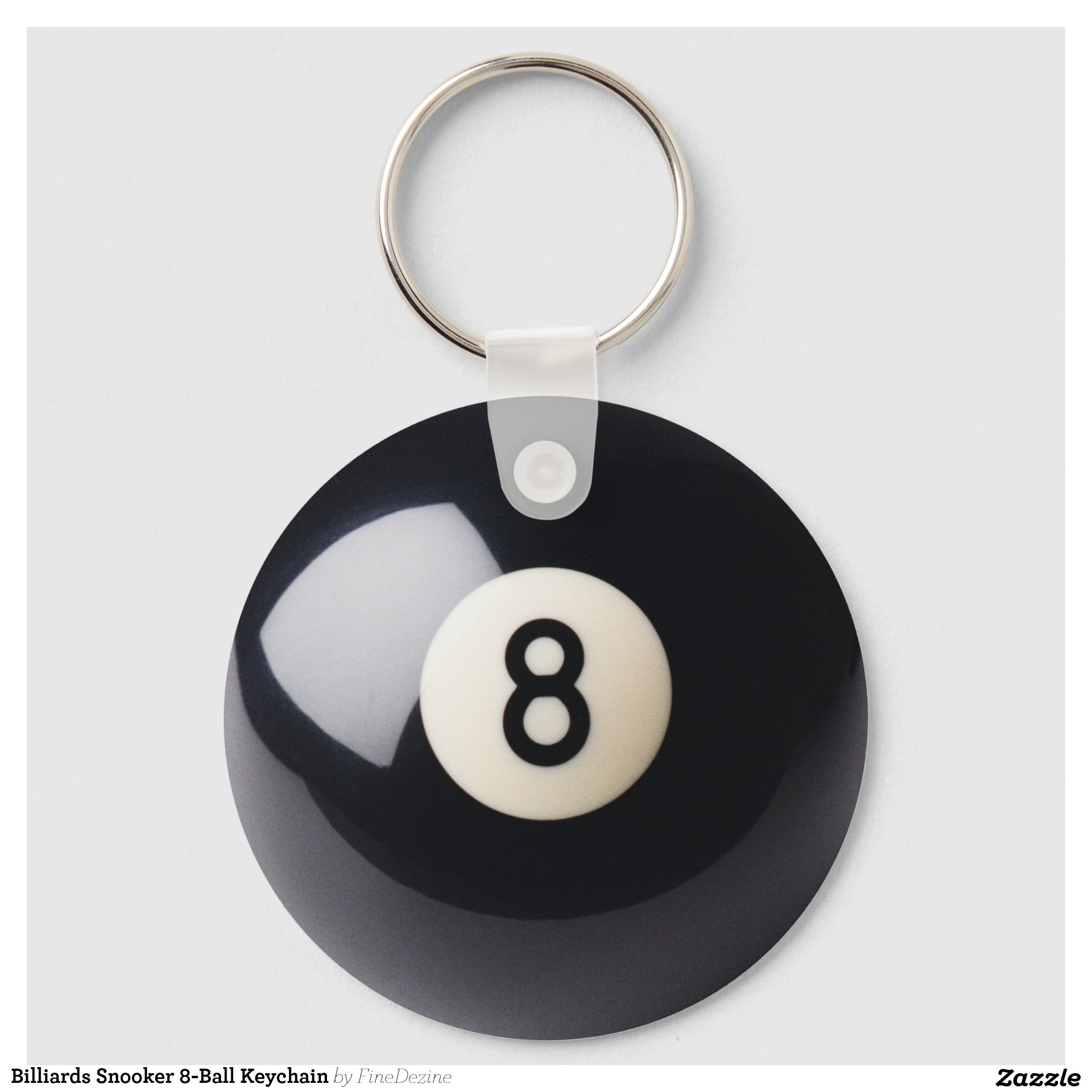 Billiards Snooker 8-Ball Keychain