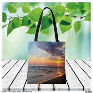Custom Two-Sided Photo Personalized Tote Bag