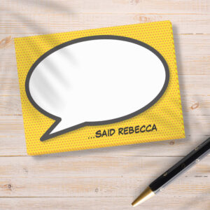 Trendy Personalized Comic Book Speech Bubble Post-it Notes