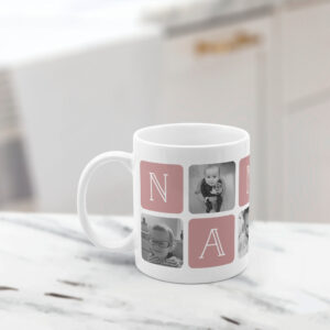 NANA Grandmother Photo Collage Mug Rose