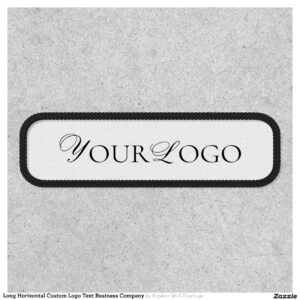 Long Horizontal Custom Logo Text Business Company Patch