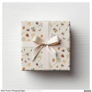 Boho Flowers Wrapping Paper