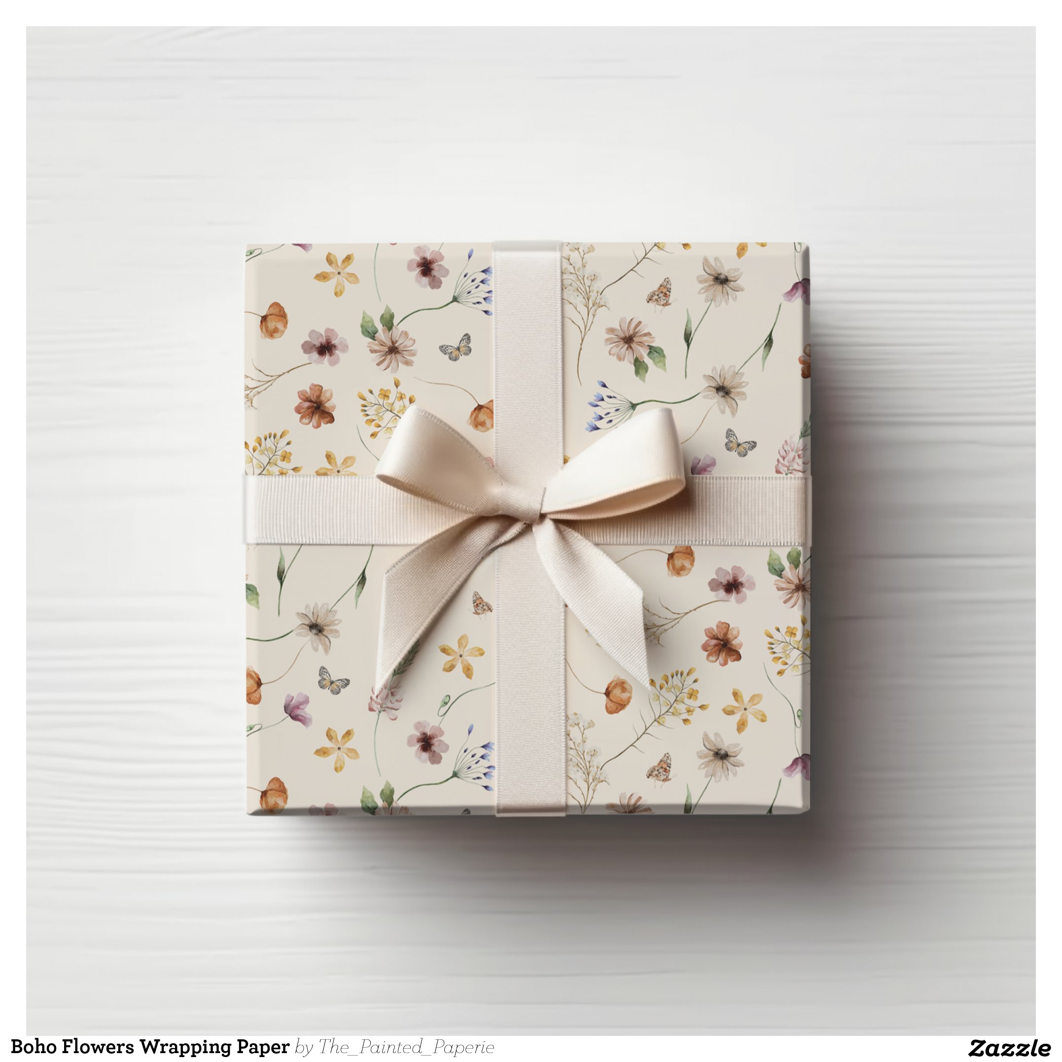 Boho Flowers Wrapping Paper