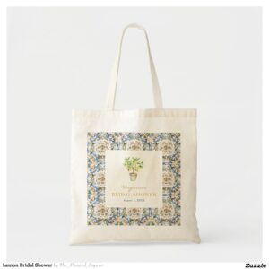 Lemon Bridal Shower Tote Bag