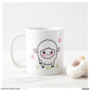 Cute Farm Animal Lamb Coffee Mug