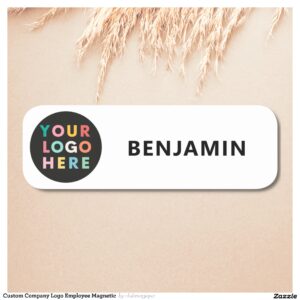 Custom Company Logo Employee Magnetic Name Tag
