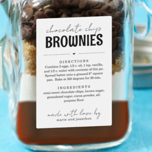Brownie Mix in a Jar Gift Food Label