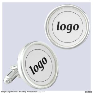 Simple Logo Business Branding Promotional Cufflinks