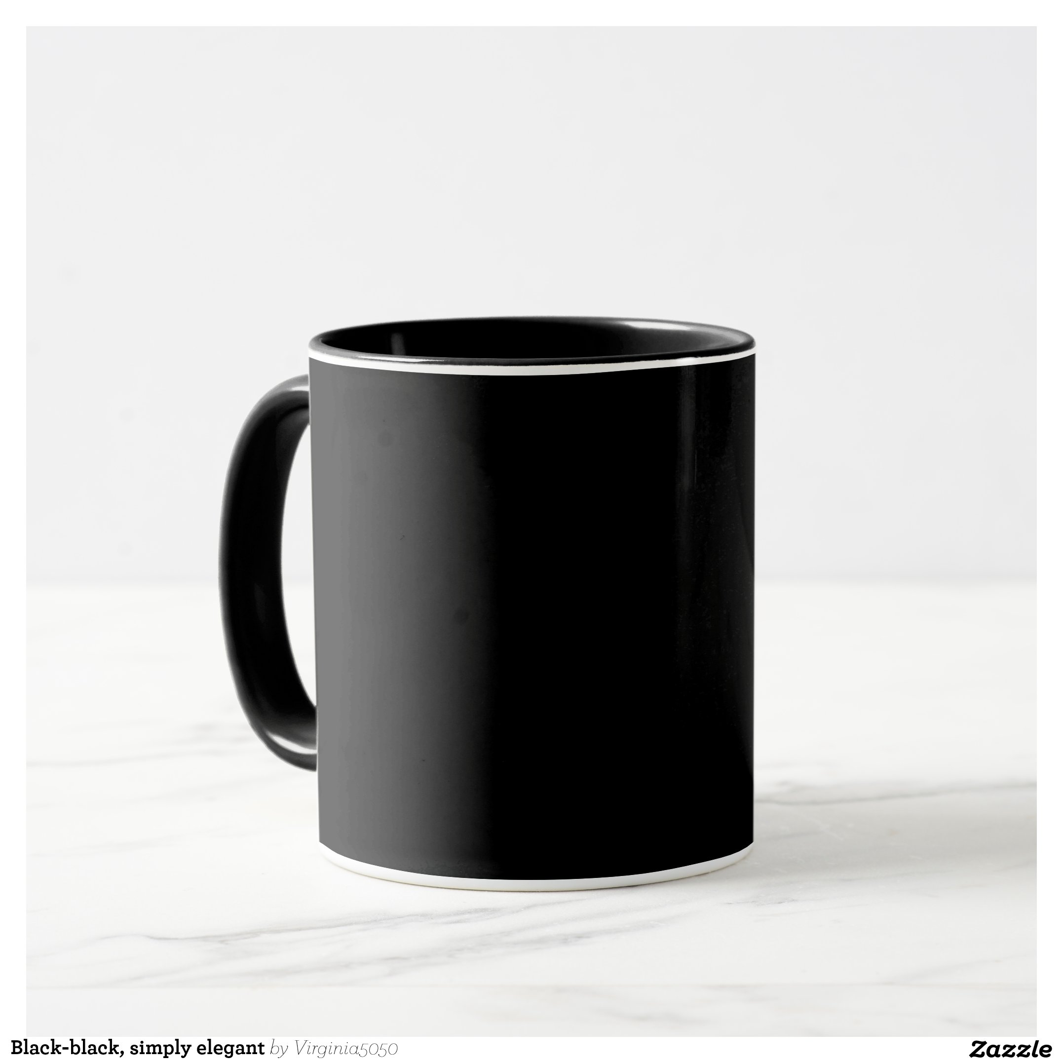 Black-black, simply elegant mug