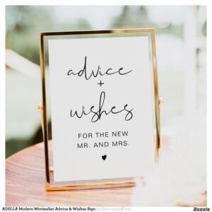 ADELLA Modern Minimalist Advice & Wishes Sign Invitation