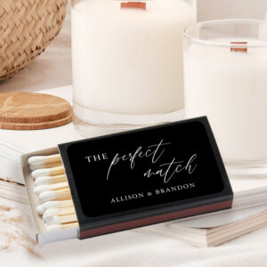 Black The Perfect Match Elegant Wedding Matches