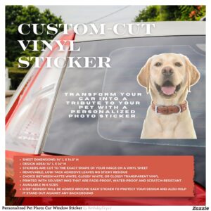 Personalized Pet Photo Car Window Sticker
