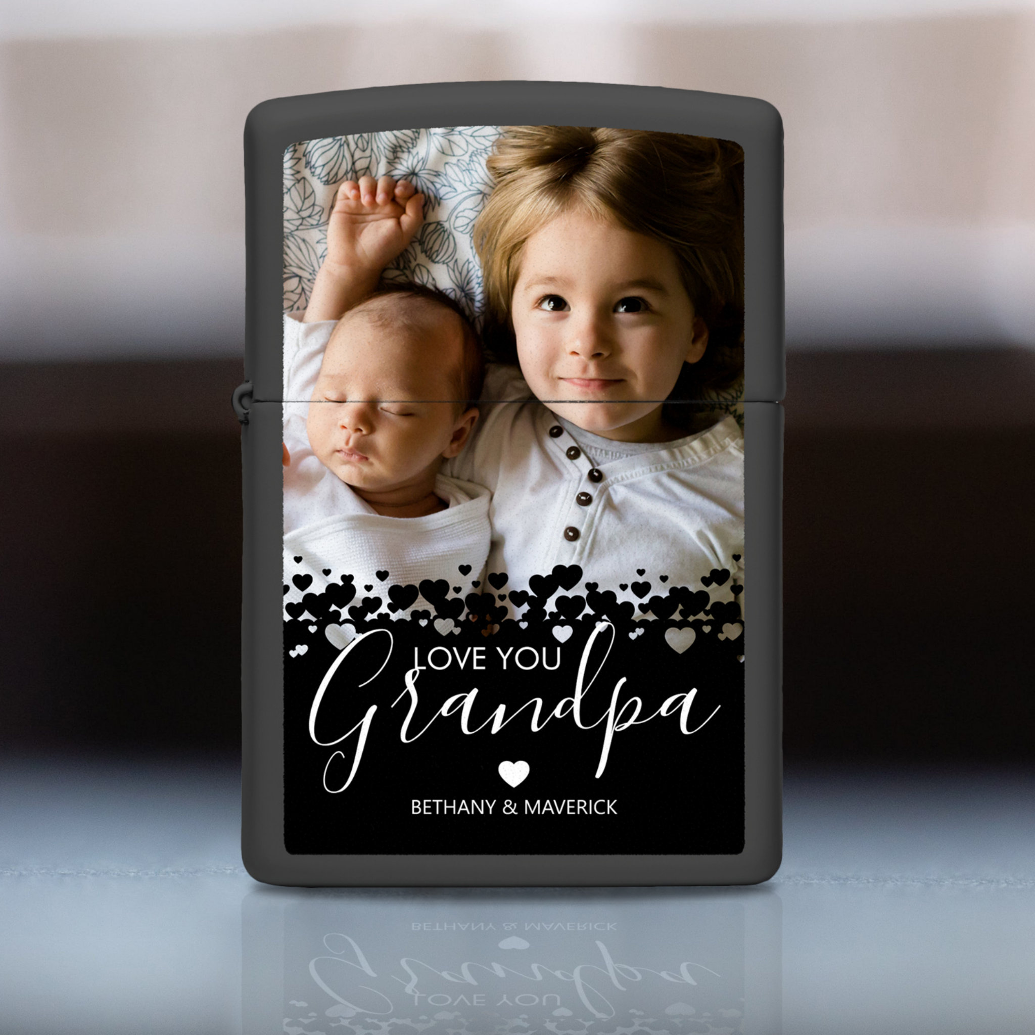 Modern Love You Grandpa Photo Zippo Lighter