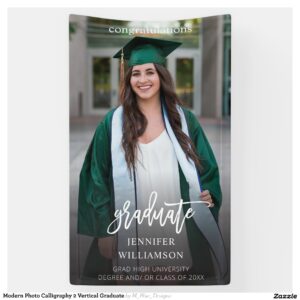 Modern Photo Calligraphy 2 Vertical Graduate Banner