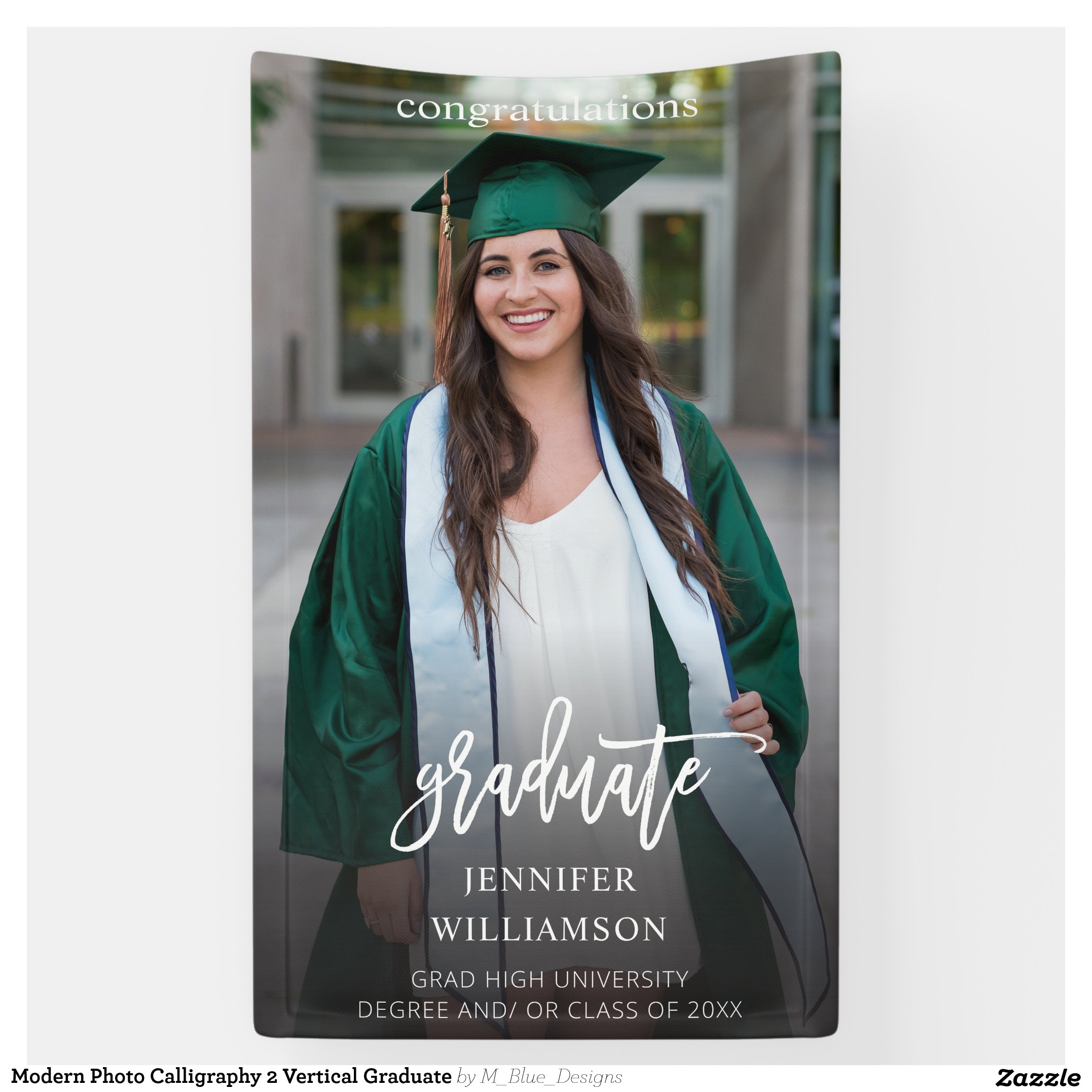 Modern Photo Calligraphy 2 Vertical Graduate Banner