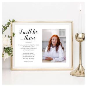 I Will Be There Photo Memorial Seat Baby Shower Poster