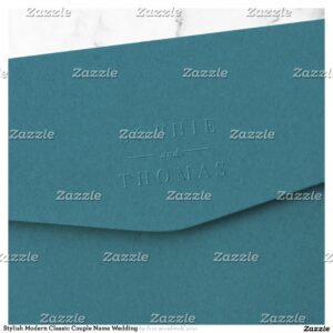Stylish Modern Classic Couple Name Wedding Embosser