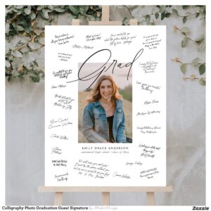 Calligraphy Photo Graduation Guest Signature Foam Board