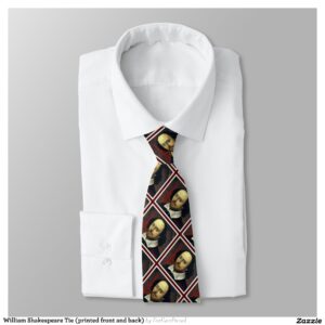 William Shakespeare Tie (printed front and back)
