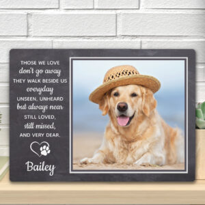 Pet Memorial Pet Loss Gift Personalized Dog Photo Plaque