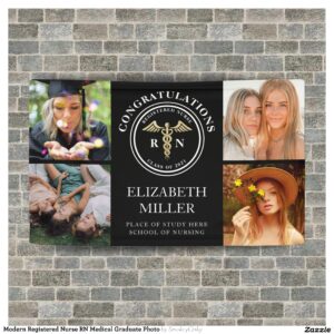 Modern Registered Nurse RN Medical Graduate Photo Banner