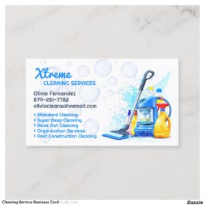 Cleaning Service Business Card