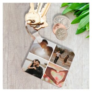 5 Photo Custom Collage Personalized Keychain