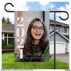 Weatherproof Personalized Graduation Garden Flag