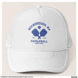 Pickleball Club Pickleball Paddle & Ball Custom Trucker Hat