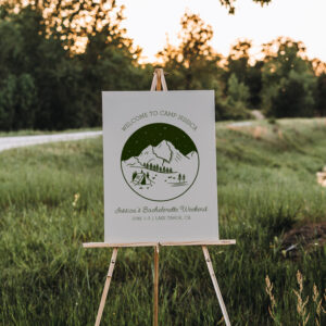 Camp Bachelorette Party Customized Welcome Sign