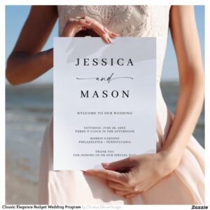 Classic Elegance Budget Wedding Program Flyer