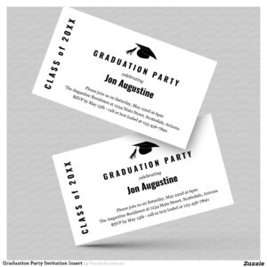 Graduation Party Invitation Insert