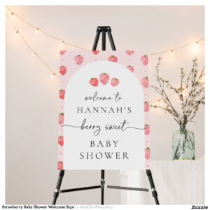 Strawberry Baby Shower Welcome Sign