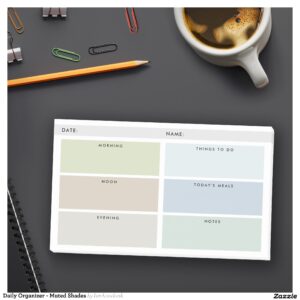 Daily Organizer - Muted Shades Post-it Notes