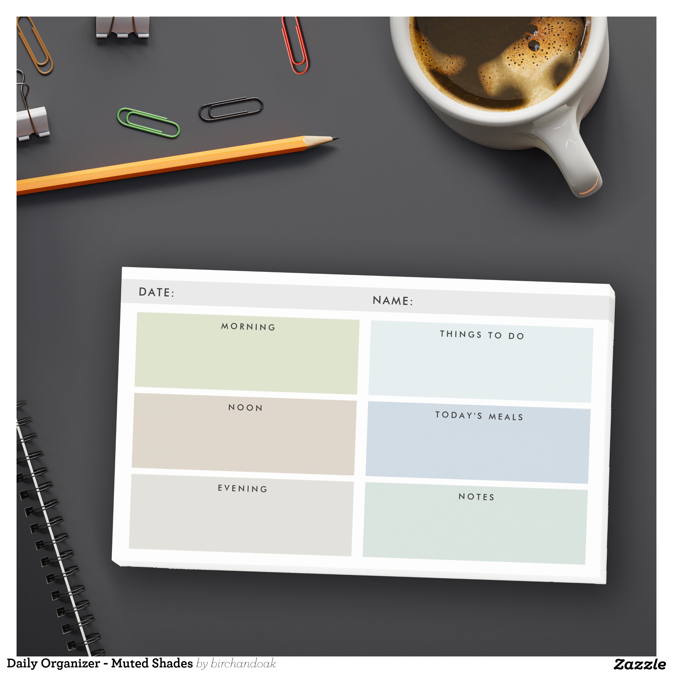 Daily Organizer - Muted Shades Post-it Notes